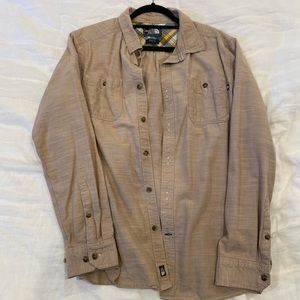 The North Face chambray long sleeve shirt - tan - Men’s Large